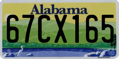 AL license plate 67CX165