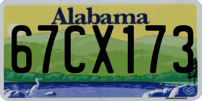 AL license plate 67CX173
