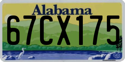 AL license plate 67CX175