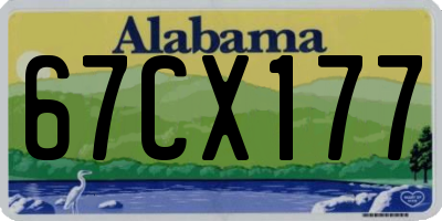 AL license plate 67CX177