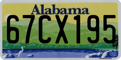 AL license plate 67CX195