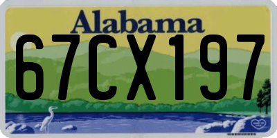 AL license plate 67CX197