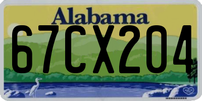 AL license plate 67CX204