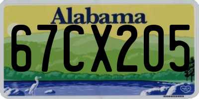 AL license plate 67CX205