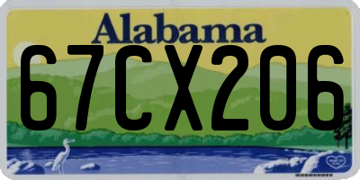 AL license plate 67CX206