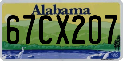 AL license plate 67CX207