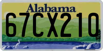 AL license plate 67CX210
