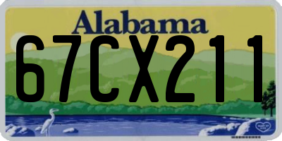 AL license plate 67CX211
