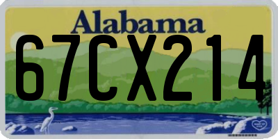 AL license plate 67CX214
