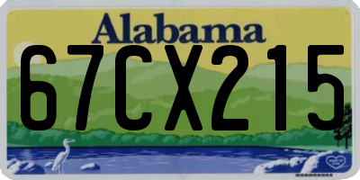 AL license plate 67CX215