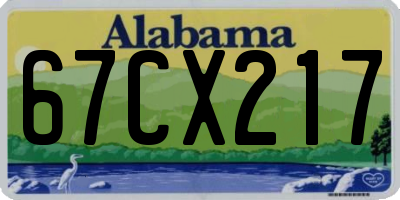 AL license plate 67CX217