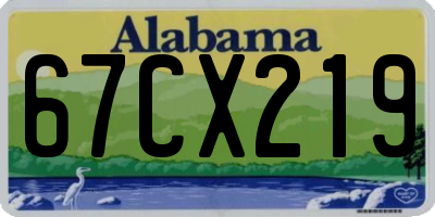 AL license plate 67CX219