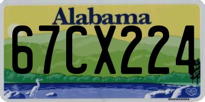 AL license plate 67CX224