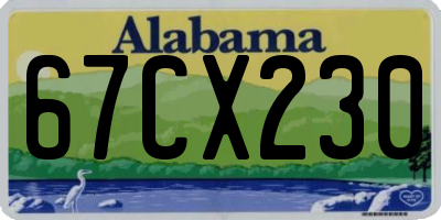 AL license plate 67CX230