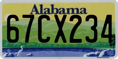 AL license plate 67CX234