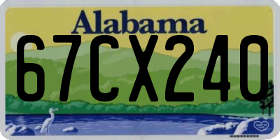 AL license plate 67CX240