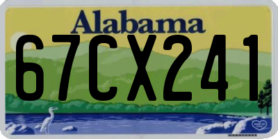 AL license plate 67CX241