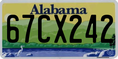 AL license plate 67CX242