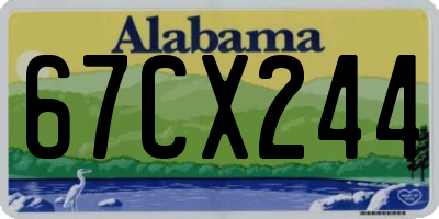 AL license plate 67CX244