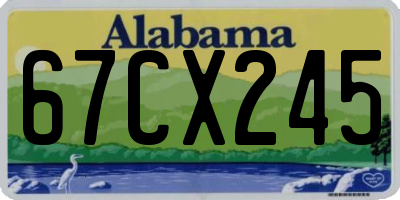 AL license plate 67CX245