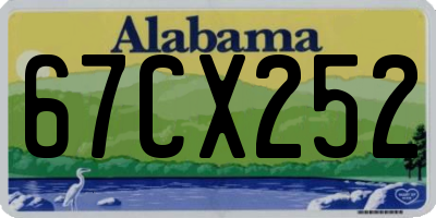 AL license plate 67CX252