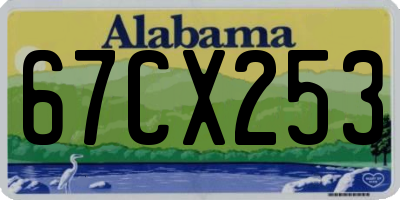 AL license plate 67CX253