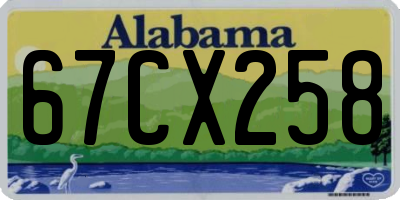 AL license plate 67CX258