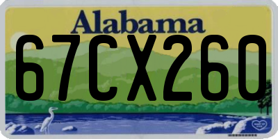 AL license plate 67CX260