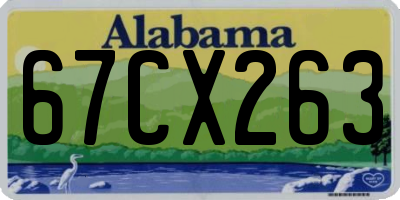 AL license plate 67CX263