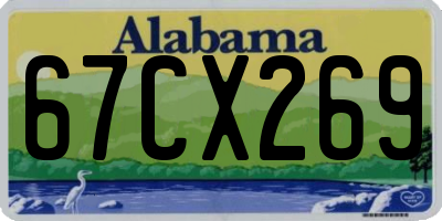 AL license plate 67CX269