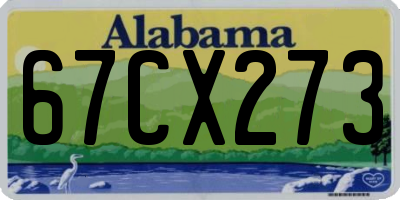 AL license plate 67CX273