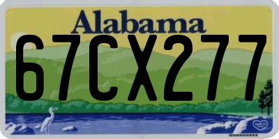 AL license plate 67CX277