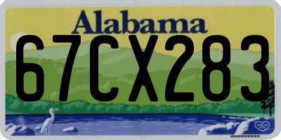AL license plate 67CX283