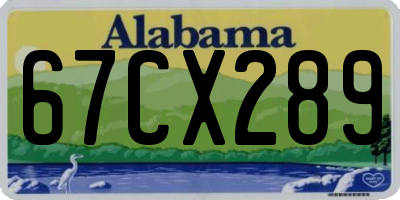 AL license plate 67CX289