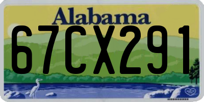 AL license plate 67CX291