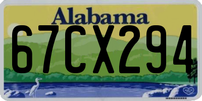 AL license plate 67CX294