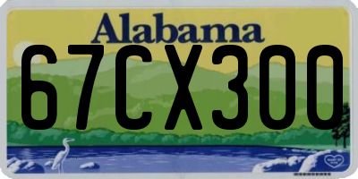 AL license plate 67CX300