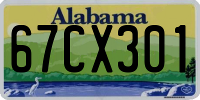 AL license plate 67CX301
