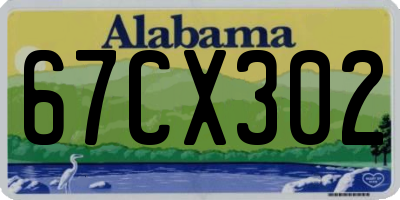 AL license plate 67CX302
