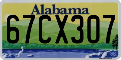 AL license plate 67CX307