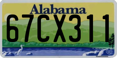 AL license plate 67CX311