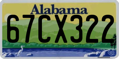 AL license plate 67CX322