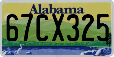 AL license plate 67CX325