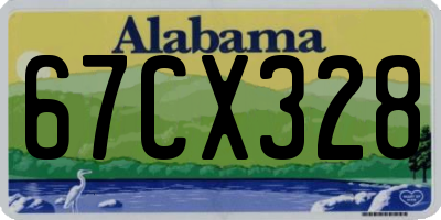 AL license plate 67CX328