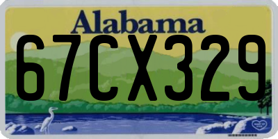 AL license plate 67CX329