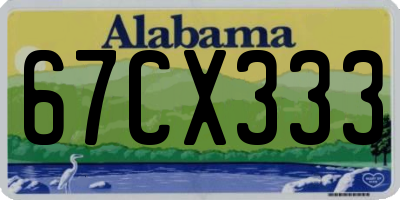 AL license plate 67CX333