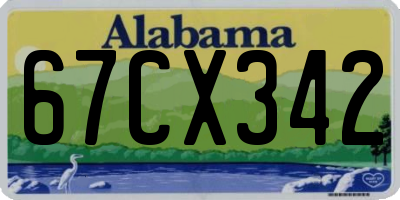 AL license plate 67CX342