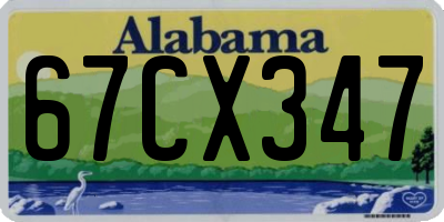 AL license plate 67CX347