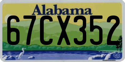 AL license plate 67CX352