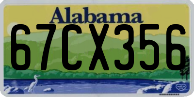 AL license plate 67CX356